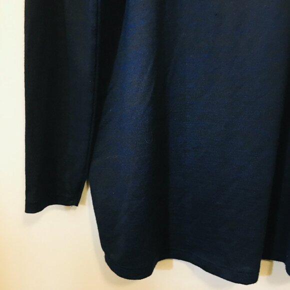 Topshop Dark Navy Blue Lightweight Knit Long Top - Picture 6 of 14